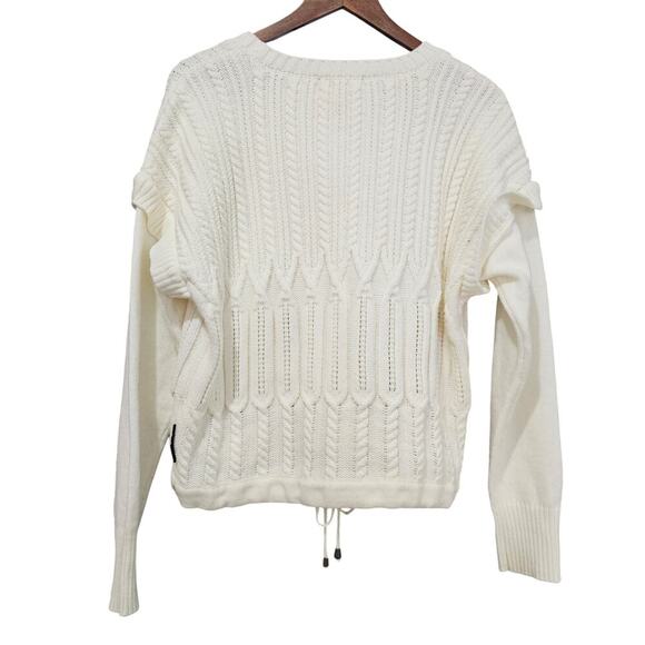 DKNY Jeans Crew Neck Knit Sweater Ivory Size XL - Picture 2 of 6